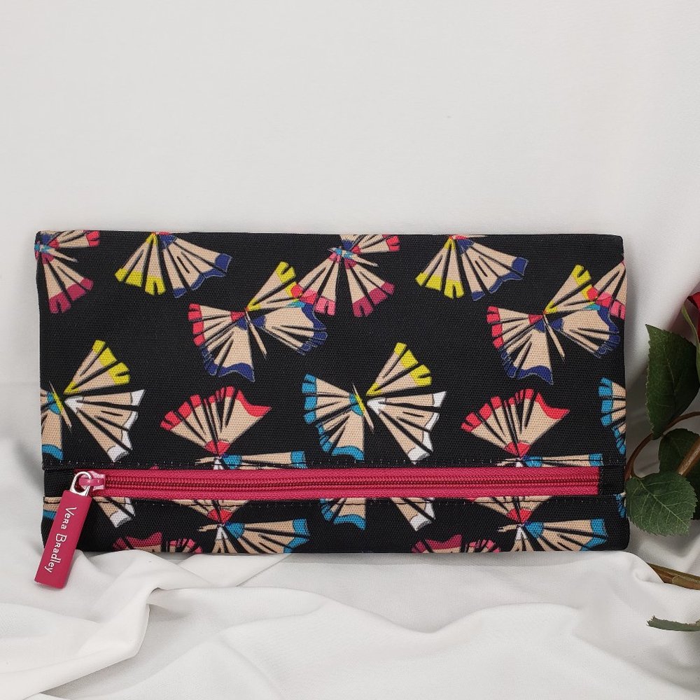 Vera Bradley Pencil Pouch in Art Butterflies NWT - Picture 3 of 4